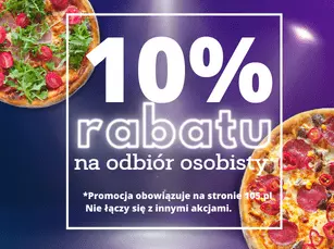 Promocja 10 % na zamówienia ze strony 105.pl z odbiorem własnym