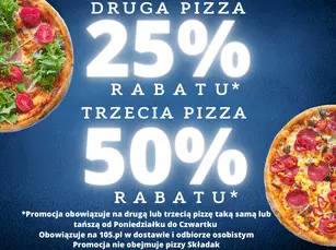 Promocja 25% druga pizza