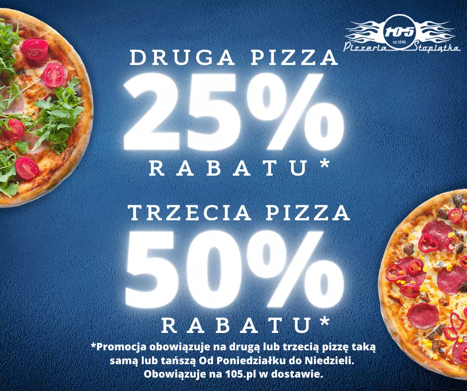 Promocja 25% druga pizza