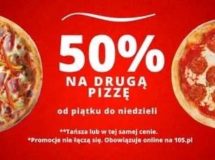 Promocja 2 pizza za 50%