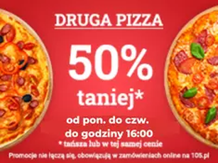 Promocja 50% na drugą pizze