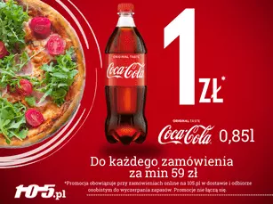 Promocja Cola 0,85l za 1zł