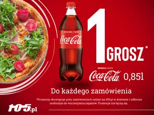 Promocja Coca Cola 0,85l za 1 grosz