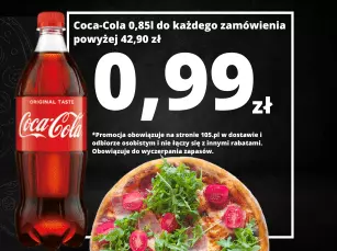 Promocja Coca-Cola 850ml za 1 grosz powyżej 42,90zł