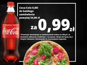 Promocja Cola 0,85l za 99gr