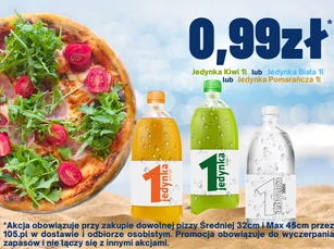 Promocja Napój JEDYNKA 1l za 0,99zł do każdej pizzy
