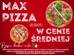 Promocja pizza max w cenie średniej