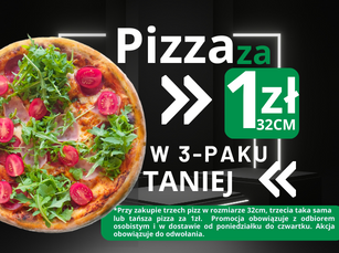 Promocja Pizza 32cm za 1zł